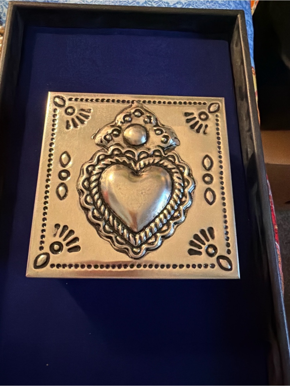 VSA Virgins Saints & Angels San Benito Necklace + Mexican Sacred Heart Tin Box - Picture 5 of 12